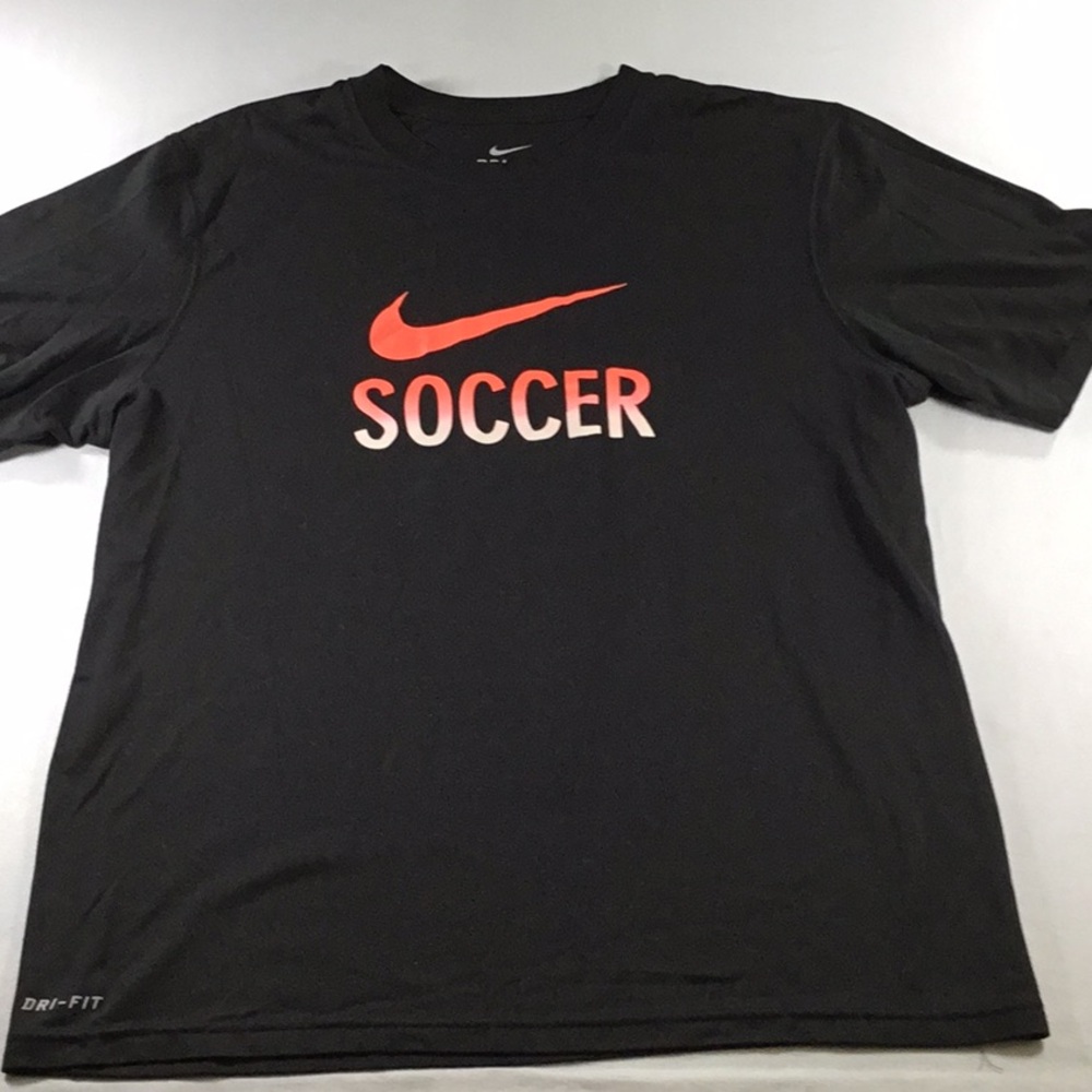 Nike Dri-Fit Athletic Black Soccer Tee Size M